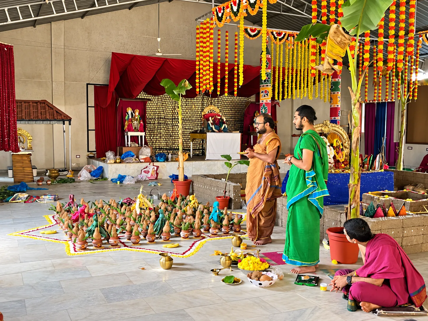 Sacred Yagasala & Kalasa Sthapana